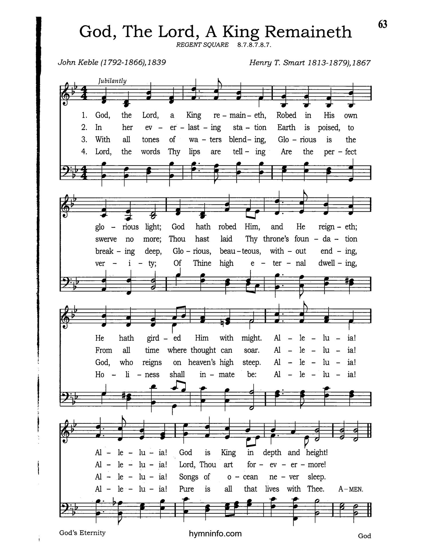 God, the Lord, a King Remaineth