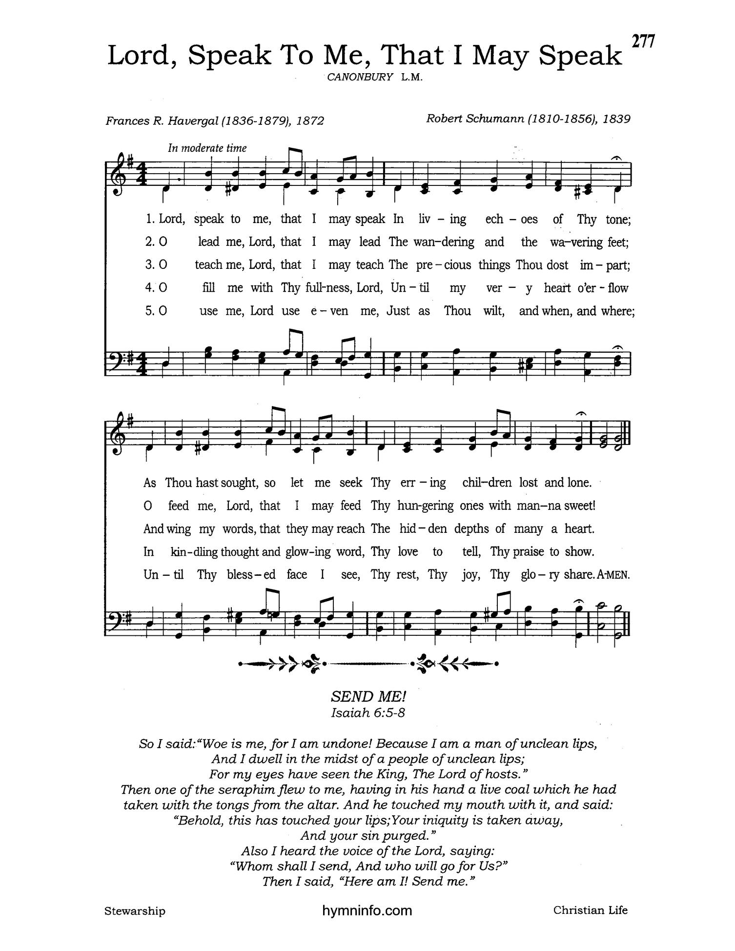 Lord Speak to Me, That I May Speak