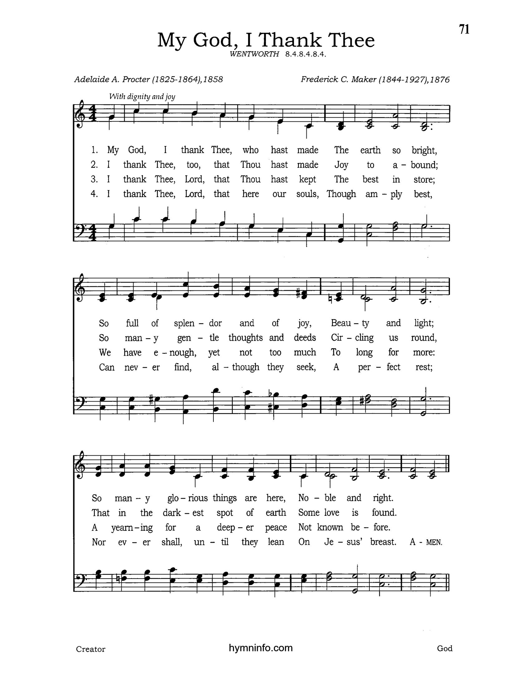 My God, I Thank Thee