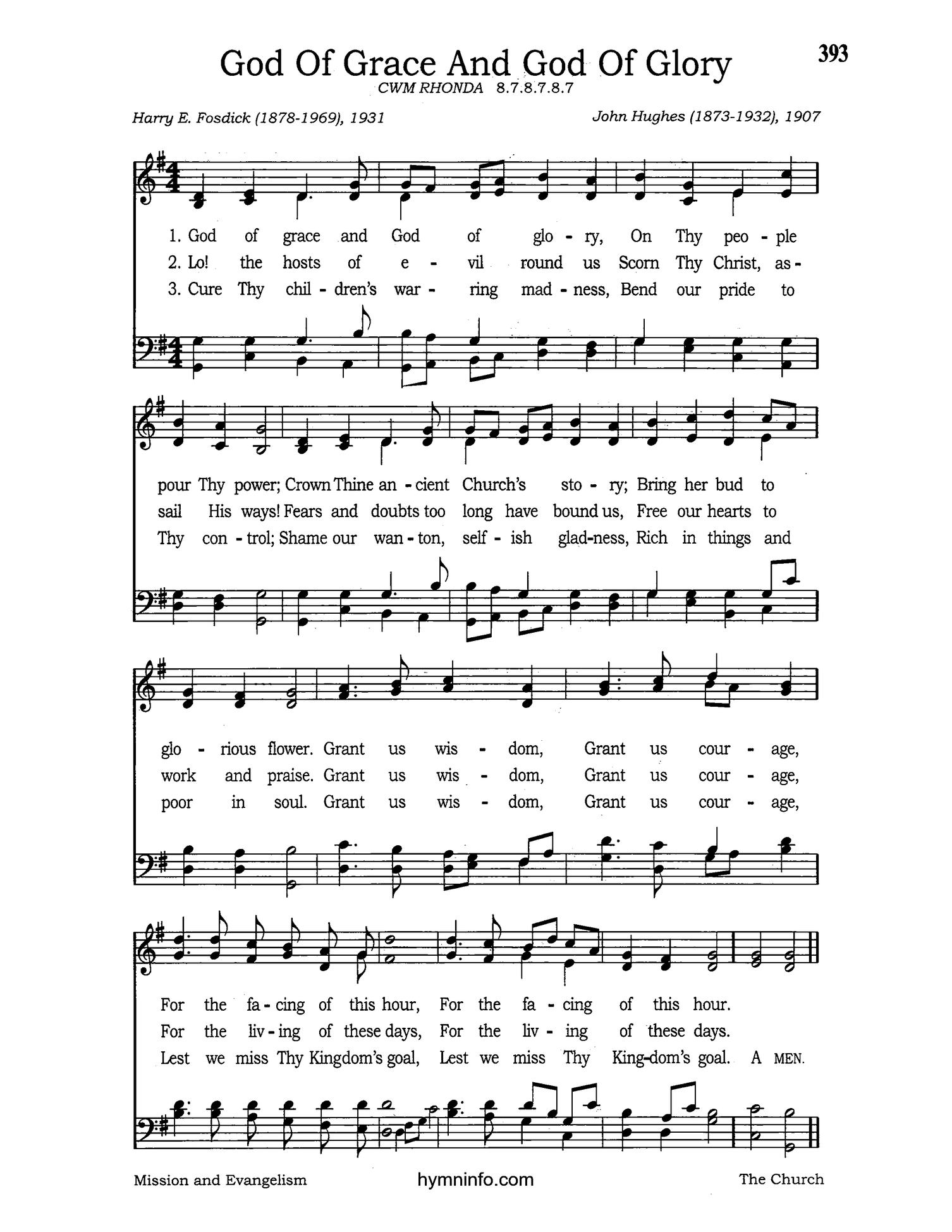 God of Grace and God of Glory