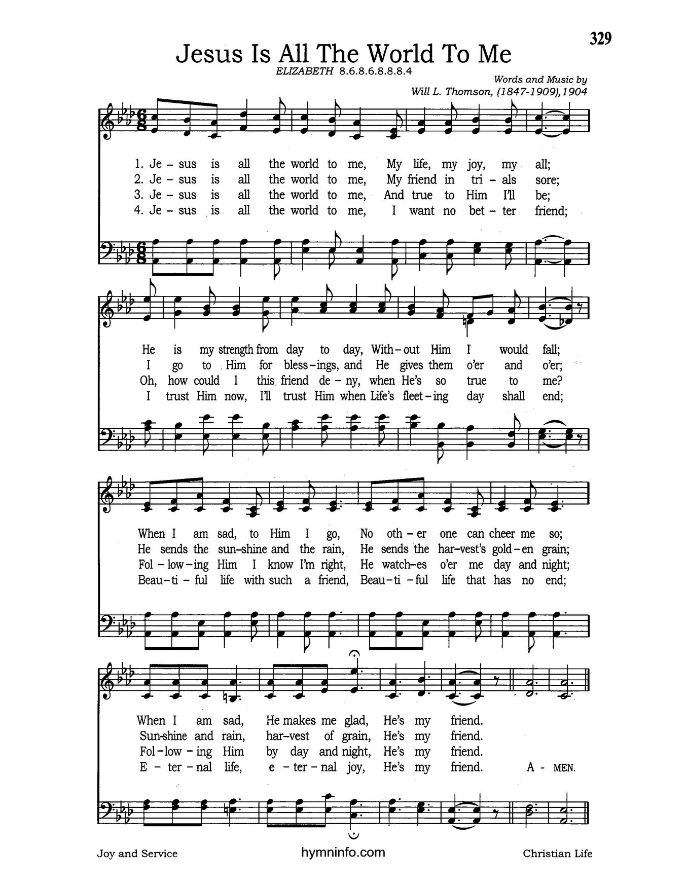 Jesus Is All the World to Me