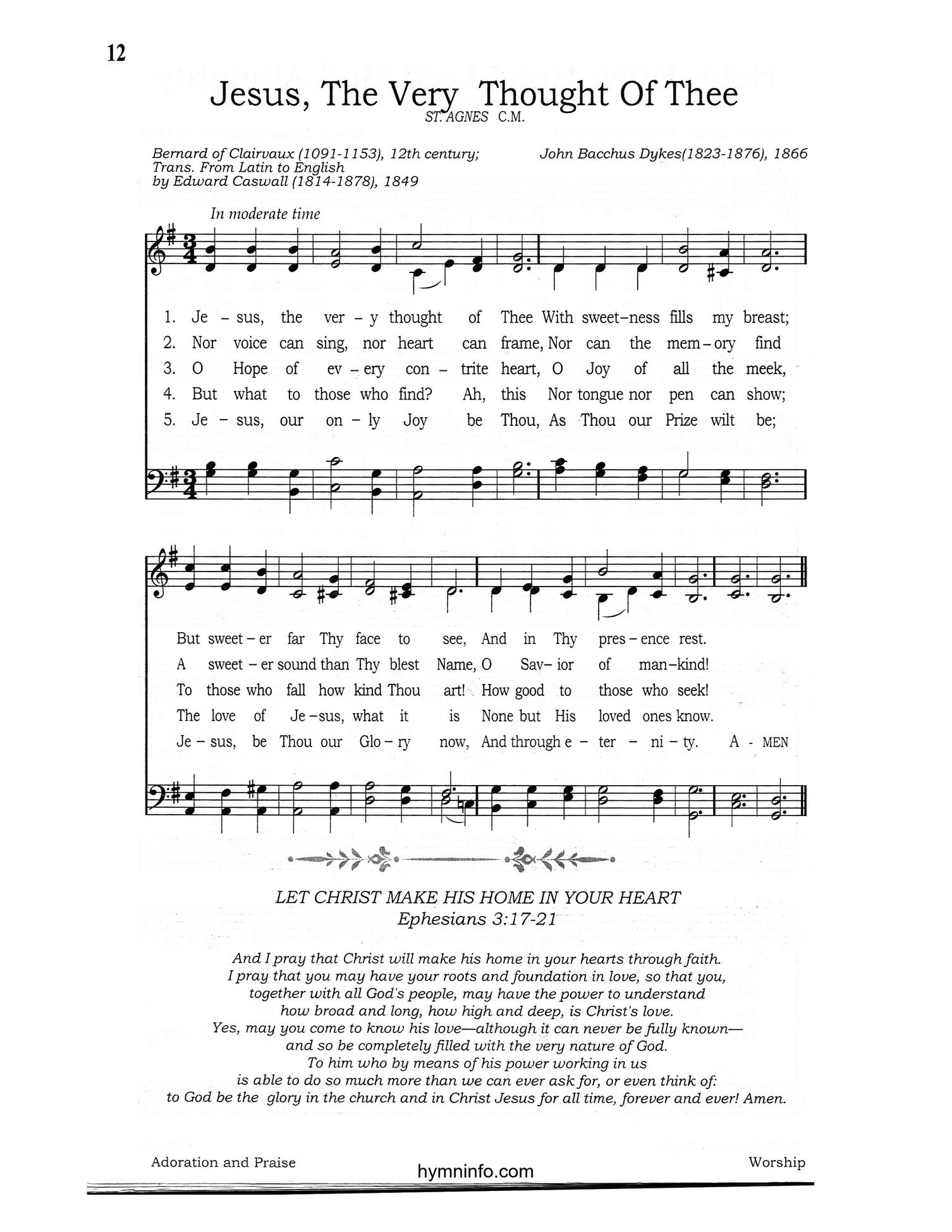Jesus the Very Thought of Thee