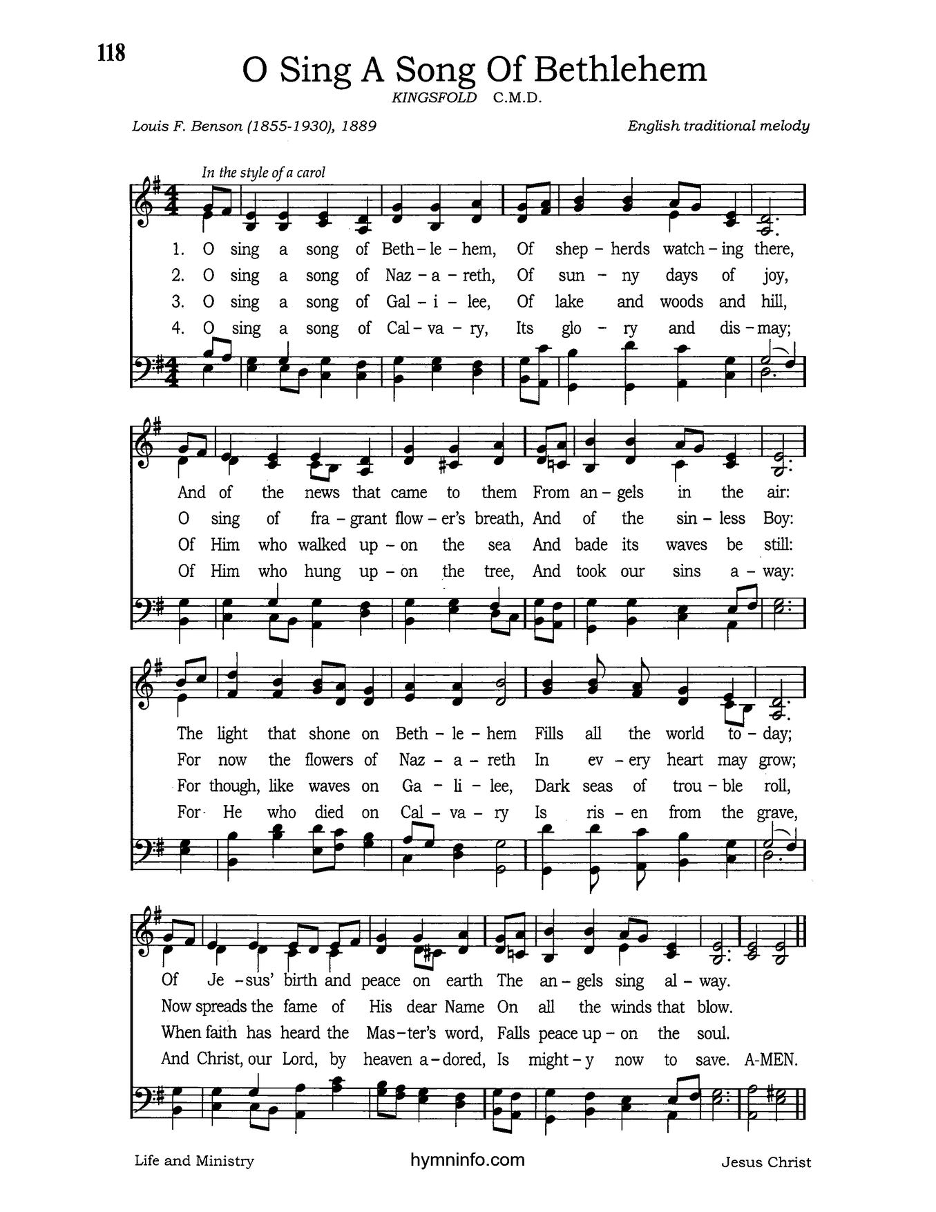 O Sing a Song of Bethlehem