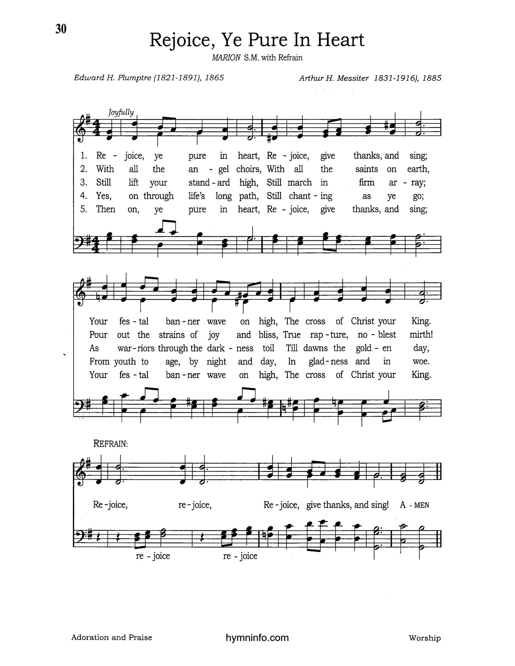 Rejoice, Ye Pure in Heart