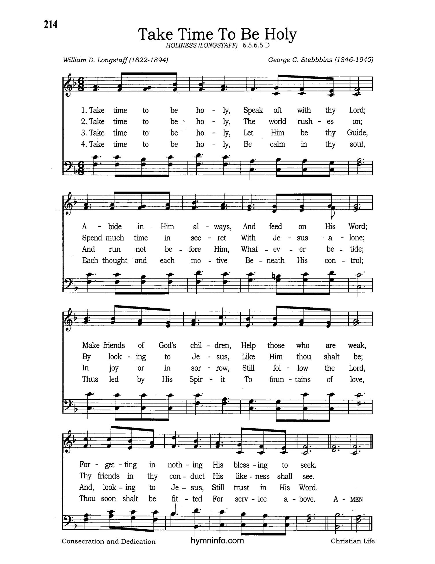 Take Time to Be Holy