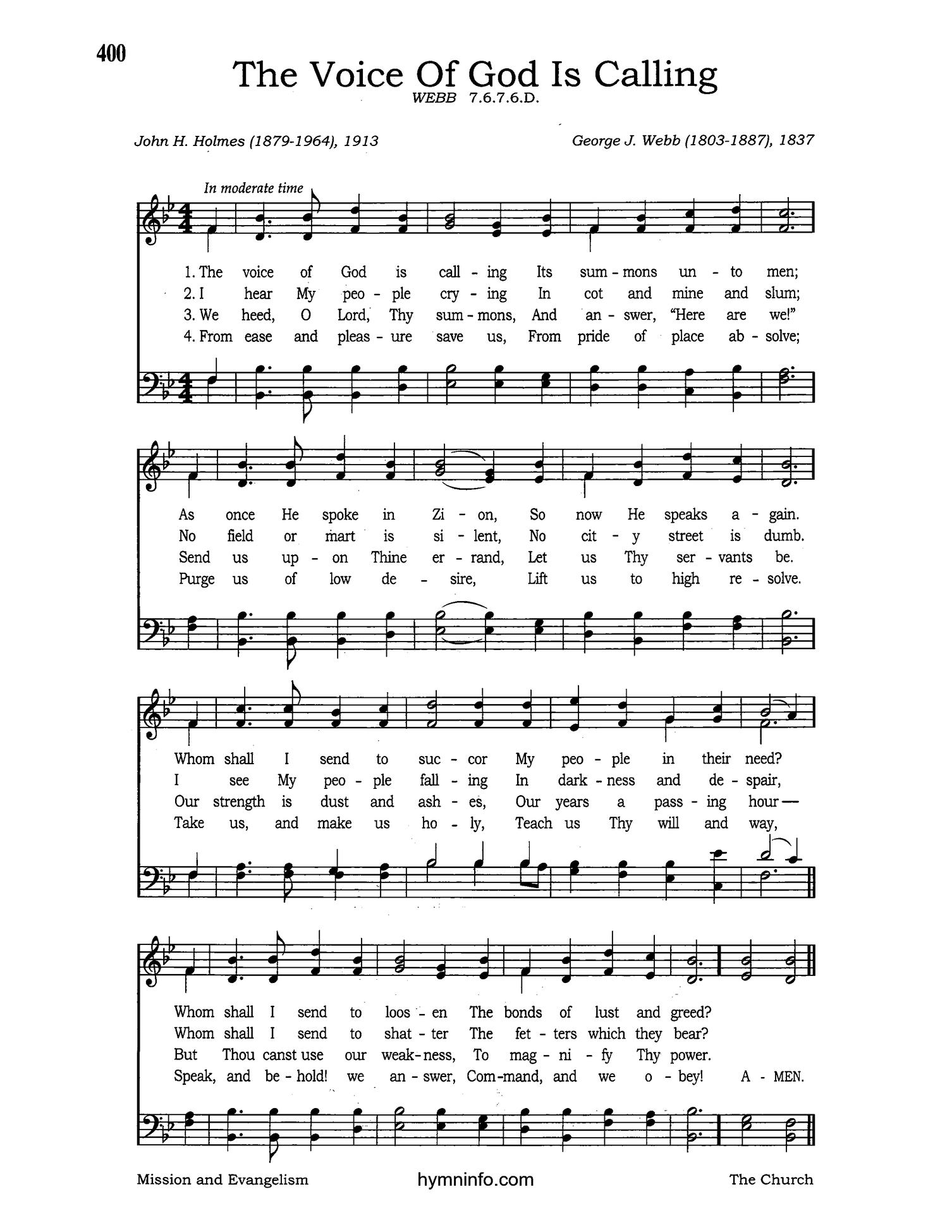 The Voice of God is Calling