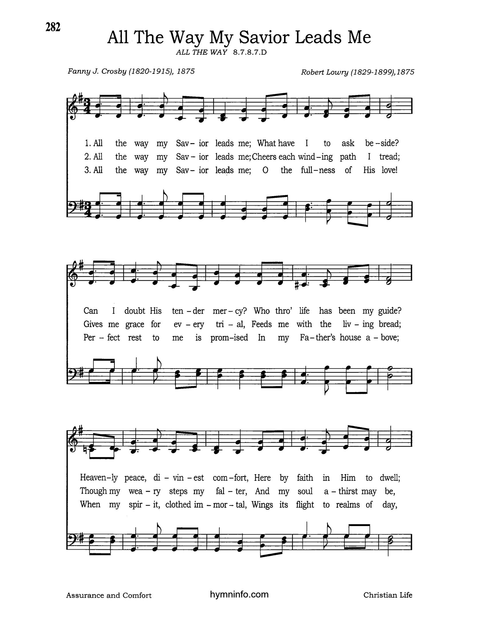 All the Way My Savior Leads Me – Page 1