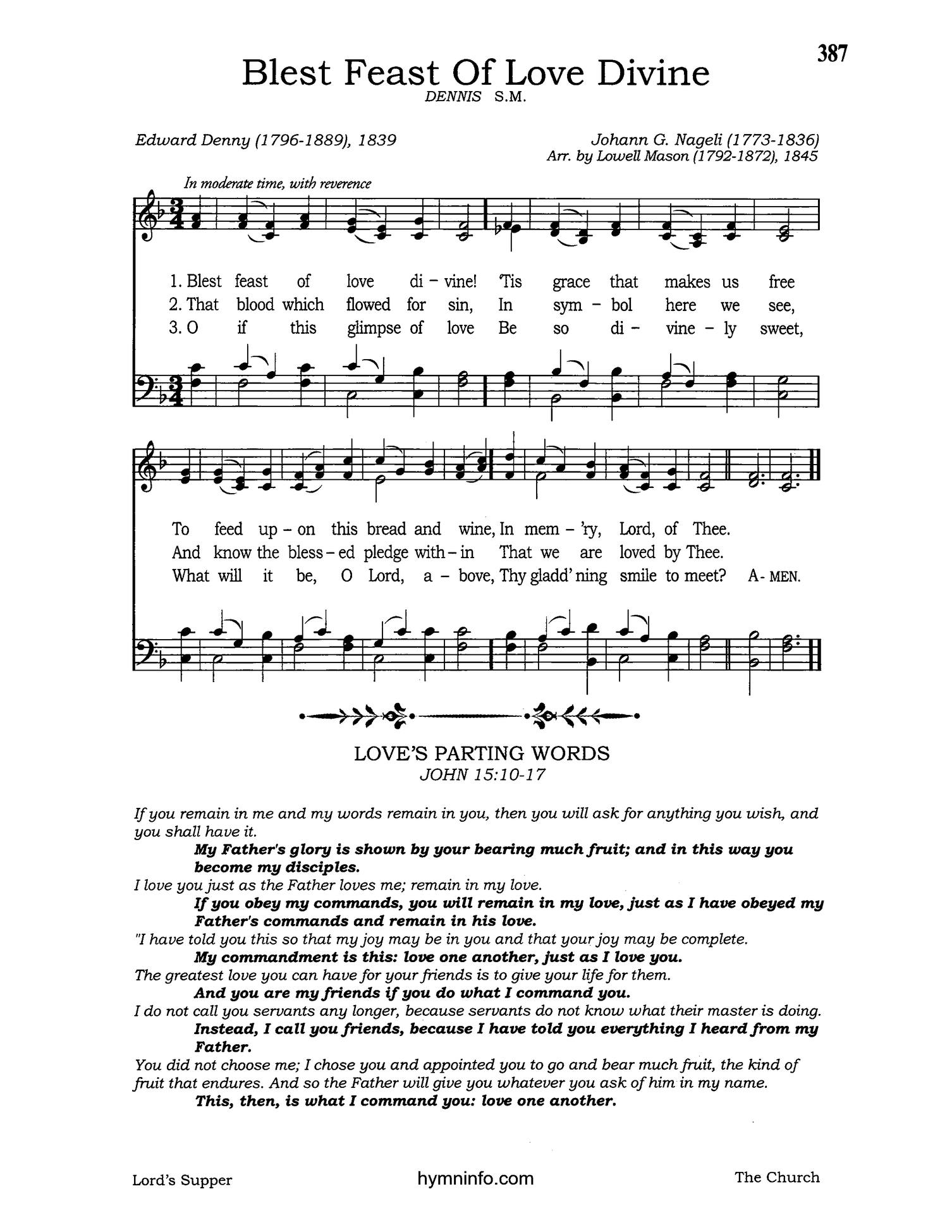 Blest Feast of Love Divine