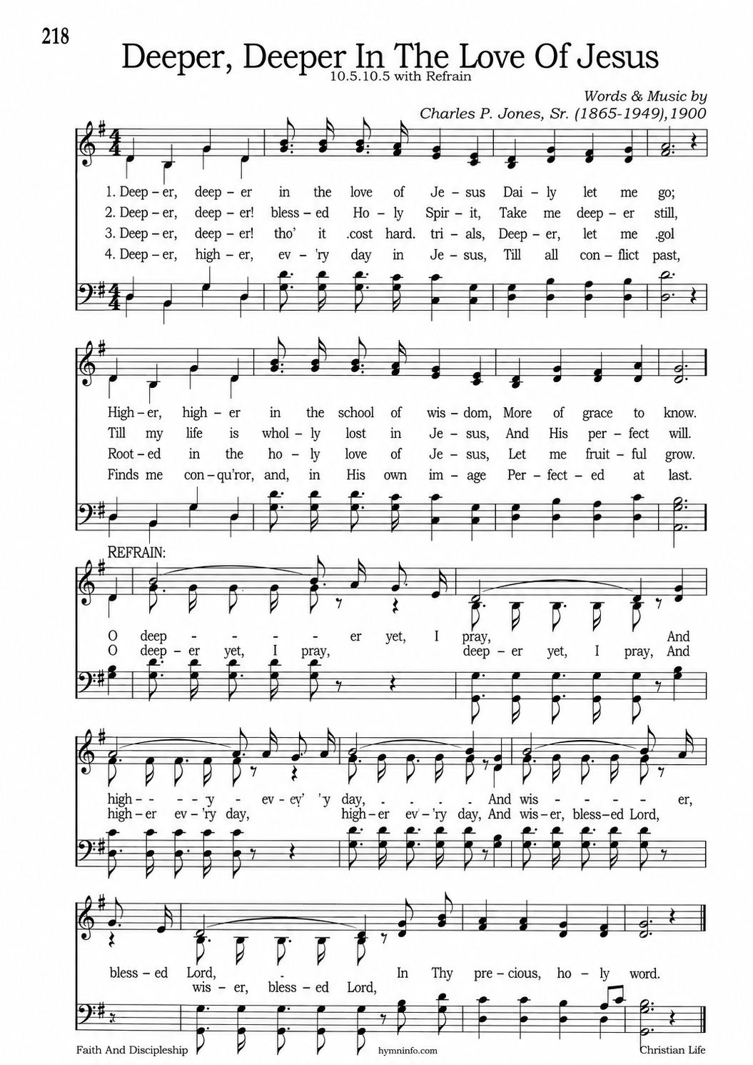 Deeper, Deeper in the Love of Jesus