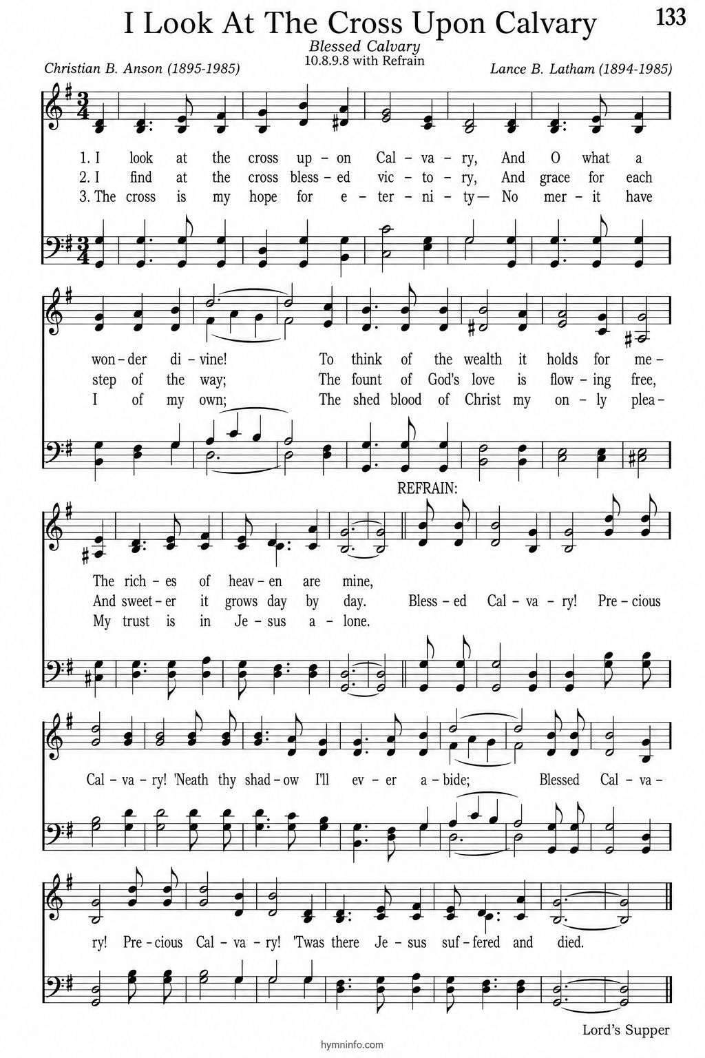 I Look At The Cross Upon Calvary – Page 1