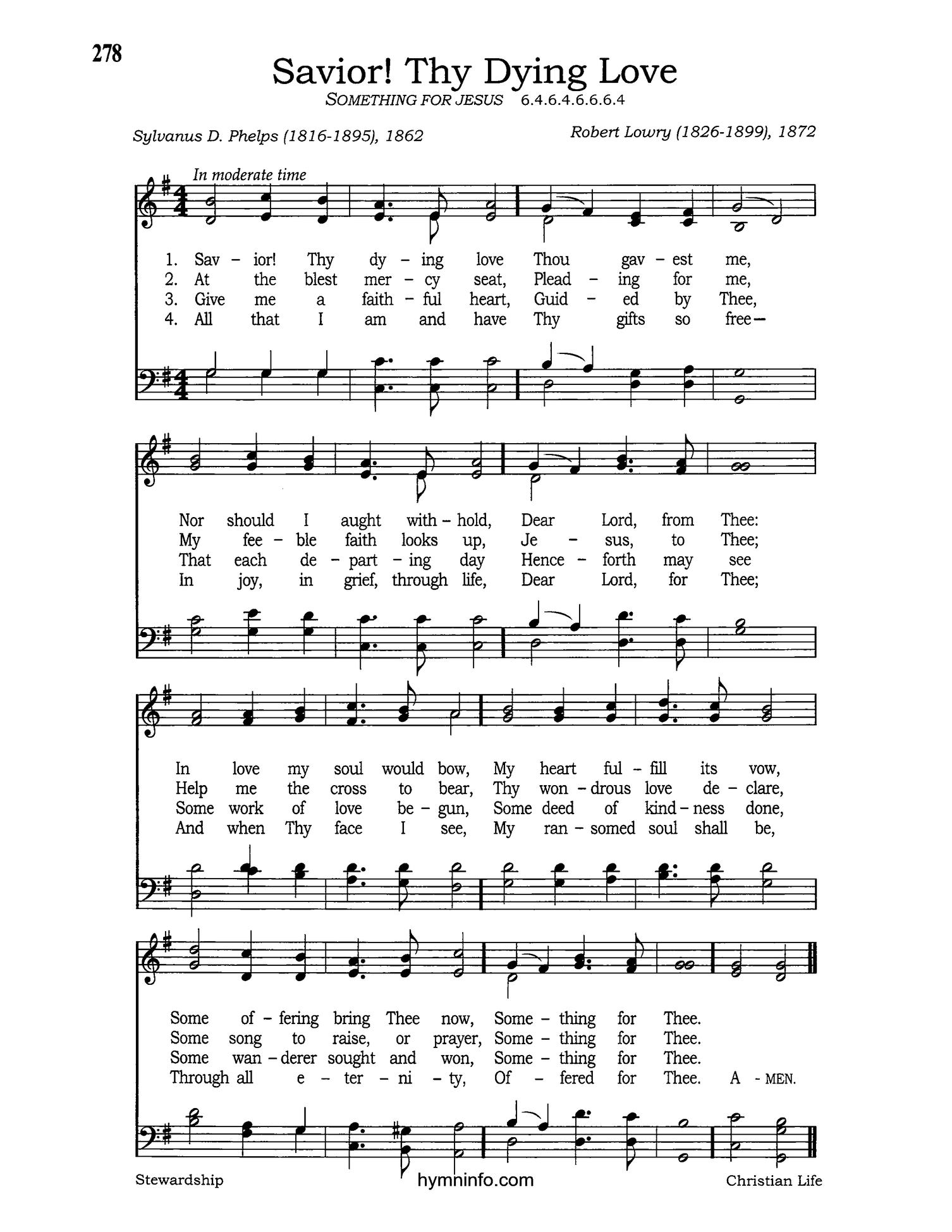 Savior! Thy Dying Love