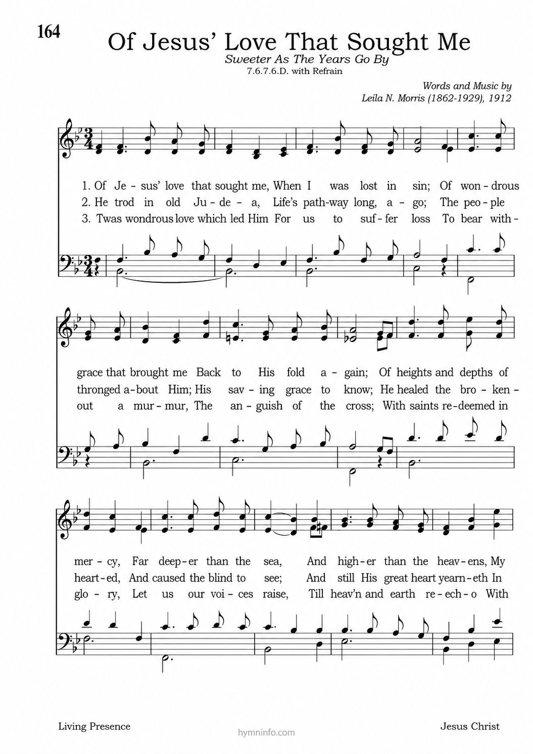 Of Jesus' Love That Sought Me – Page 1
